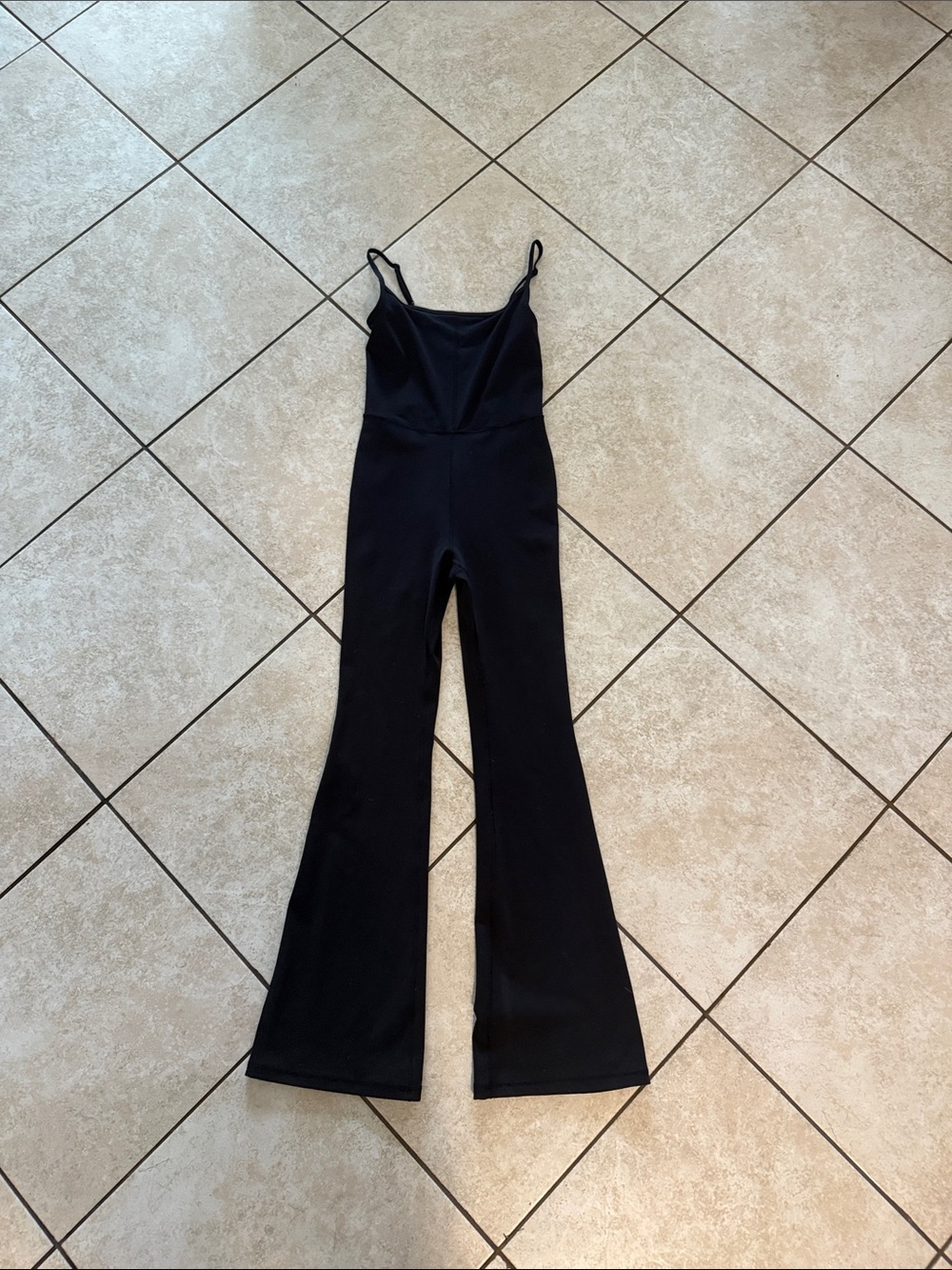 Wilfred Black Spaghetti Strap Flared Jumpsuit